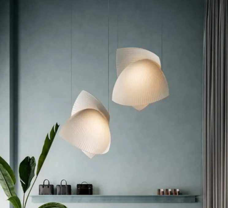 Suspension, Voiles, blanc, LED, dim, 2700K, 1864 lm, L75,7cm, H72,5cm - LEDS C4