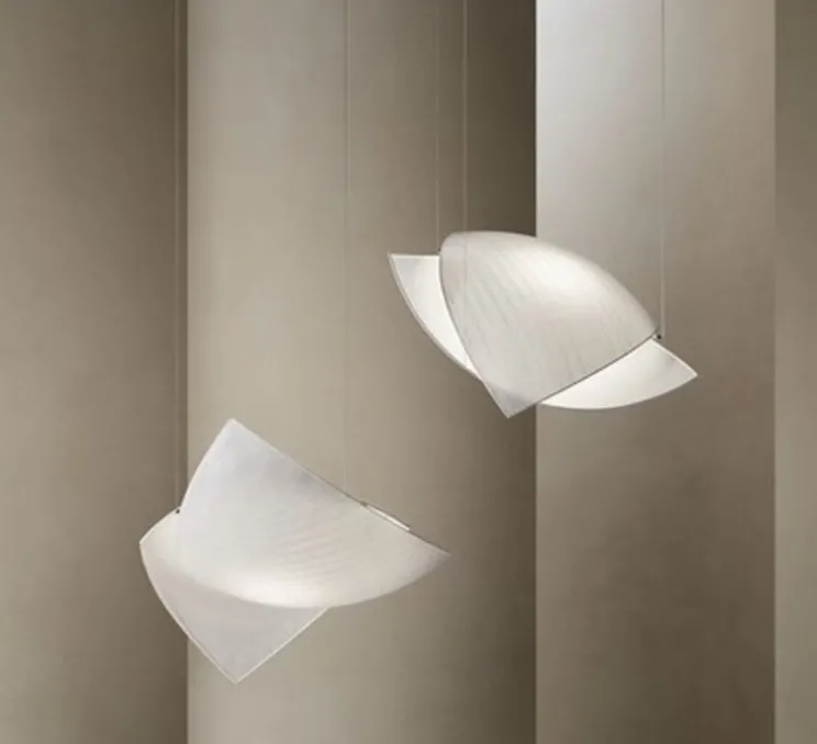 Suspension, Voiles, blanc, LED, dim, 2700K, 1864 lm, L75,7cm, H72,5cm - LEDS C4