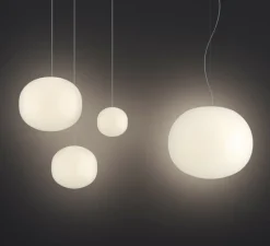 Suspension, Volum 14 sans rosace, blanc brillant, Ø14cm, H13,5cm - Lodes