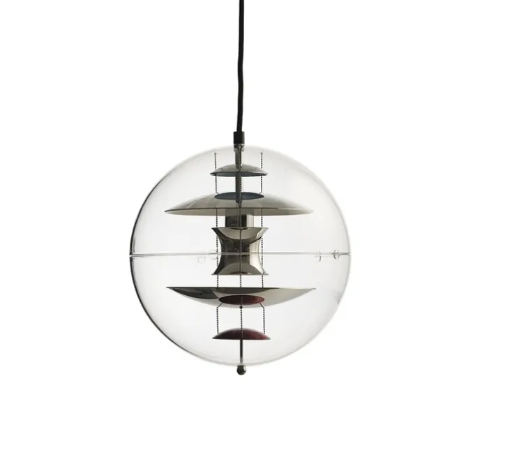 Suspension, Vp globe, blanc et argent, Ø28cm - Verpan