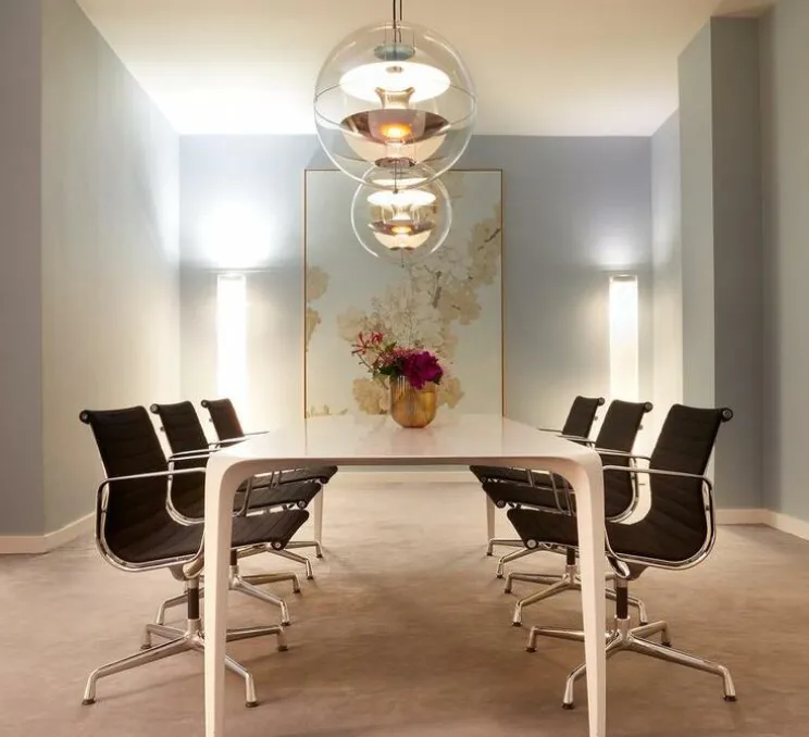 Suspension, VP Globe small, Aluminium, orange, bleu, Ø40cm, H40cm - Verpan