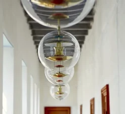 Suspension, VP Globe small, Aluminium, orange, bleu, Ø40cm, H40cm - Verpan