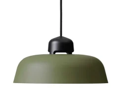 Suspension*Wastberg Suspension, w162 Dalston S1, , LED, dim, 2700K, 524 lm, Ø30,2cm, H15,2cm - vert olive, noir