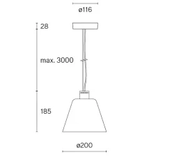 Suspension, w202 Halo S2, blanc, LED, dim, 2700K, 449 lm, Ø20cm, H18,5cm - Wastberg