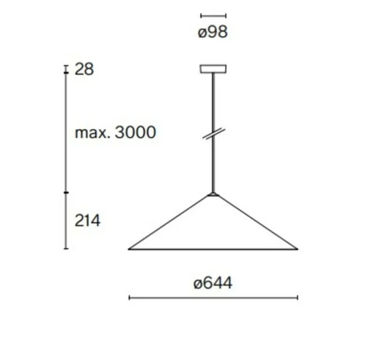 Suspension, w221 Medium s3, brut brossé, LED, dim, 2700K, 1008 lm, Ø64,4cm, H21,4cm - Wastberg