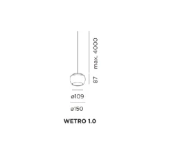 Suspension*Wever&Ducré Suspension, Wetro 1.0, , LED, H8.7cm, Ø15cm - Wever et Ducre cuivre