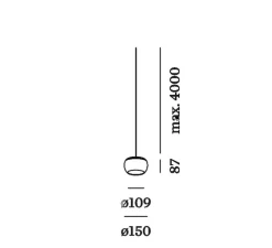 Suspension, Wetro 1,0, taupe, diamond, verre fumé, LED, 1800-2850K, 340lm, Ø15cm, H8,7cm - Wever&Ducré