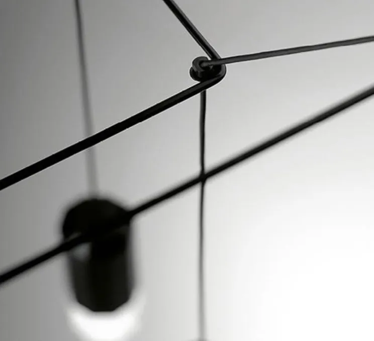 Suspension, Wireflow, noir, Ø150cm, H250cm, LED, 2700K - VIBIA