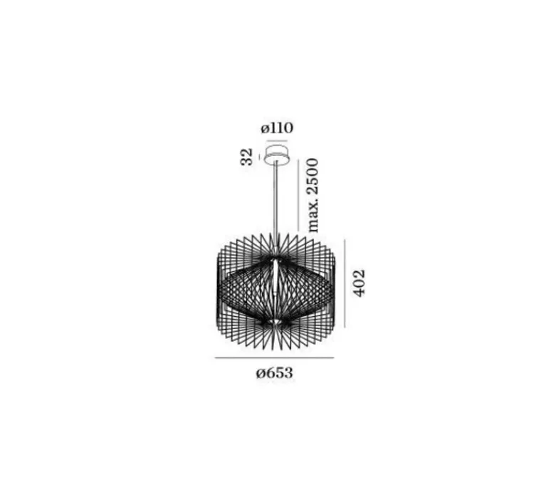 Suspension*Wever&Ducré Suspension, Wiro, , Ø65cm, 2700K - Wever & Ducre noir
