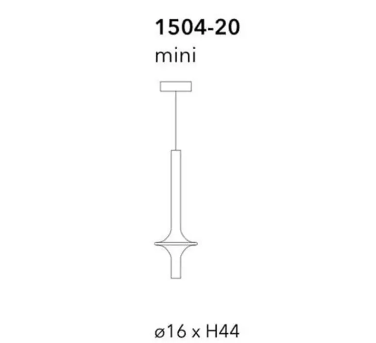 Suspension*Penta Suspension, Wonder Mini, , LED, 2700K, 207 lm, Ø16cm, H44cm - transparent, noir