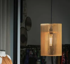 Suspension*SLV Suspension, Wud, , Ø25cm, H38cm - naturel