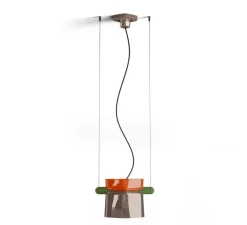 Suspension*Ferroluce Suspension, Yakitori C2791, , L41cm, H26cm - orange, moka, vert