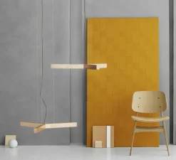 Suspension, Y-Model Cordless, cuivre poli, LED, dim, 2700K, 1490 lm, Ø80cm, H5,3cm - Anour