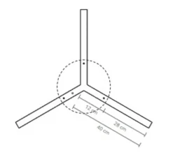 Suspension*Anour Suspension, Y-Model Cordless, , LED, dim, 2700K, 1490 lm, Ø80cm, H5,3cm - laiton poli