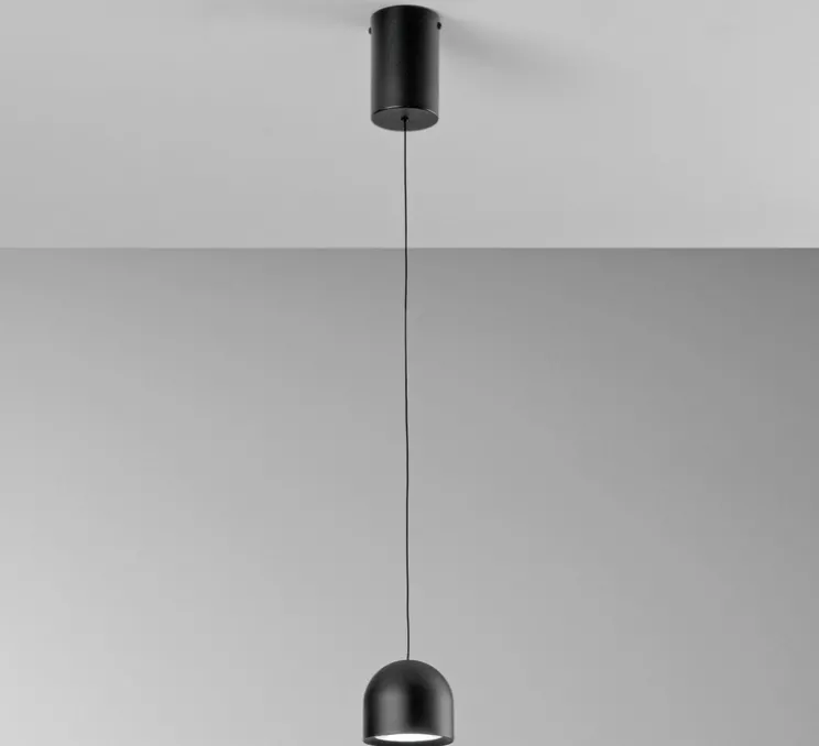Suspension, Yoyo, noir, LED, 3000K, 870 lm, Ø9,7cm, H200cm maximum - Nedgis