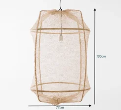 Suspension*Ay Illuminate Suspension, Z2 Blond Sisal Tea, , Ø67cm, H100cm - beige