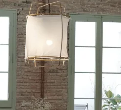 Suspension, Z2 Blonde, Cotton, blanc, Ø67cm, H100cm - Ay Illuminate