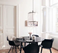 Suspension*Ay Illuminate Suspension, Z5, noir, Cotton Cover, , Ø42cm, H57cm - blanc