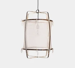 Suspension*Ay Illuminate Suspension, Z11 Silk cashemere, sable, Ø48,5cm, H72,5cm - blanc