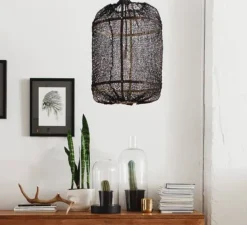 Suspension*Ay Illuminate Suspension, Z5 Sisal net, , Ø42cm, H57cm - noir