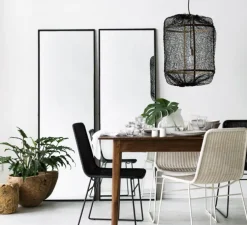 Suspension, Z5 Sisal net, noir, Ø42cm, H57cm - Ay Illuminate