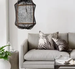 Suspension, Z5 Sisal net, noir, Ø42cm, H57cm - Ay Illuminate