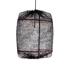 Suspension, Z5 Sisal net, noir, Ø42cm, H57cm - Ay Illuminate