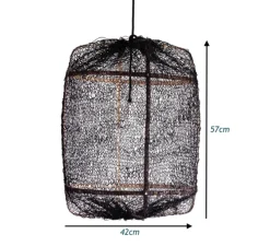 Suspension, Z5 Sisal net, noir, Ø42cm, H57cm - Ay Illuminate