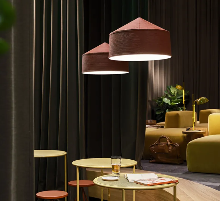 Suspension*Marset Suspension, Zenc, rouge, Ø44cm, H28cm - rouge RAL 3011