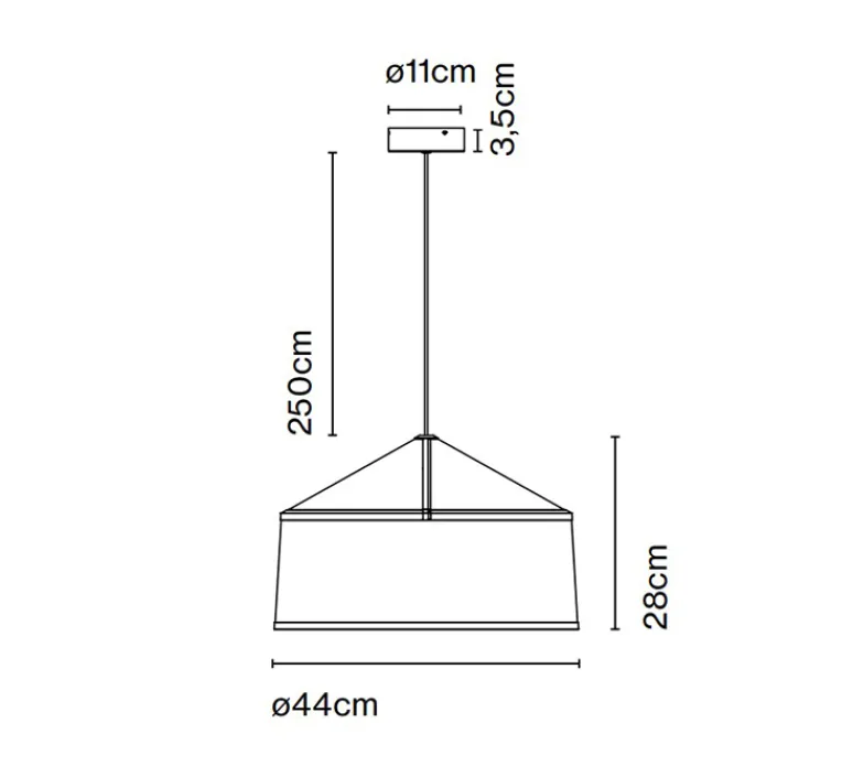Suspension*Marset Suspension, Zenc, rouge, Ø44cm, H28cm - rouge RAL 3011
