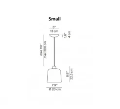 Suspension*Luceplan Suspension, Zile, , Ø20cm, H22,5cm - noir mat