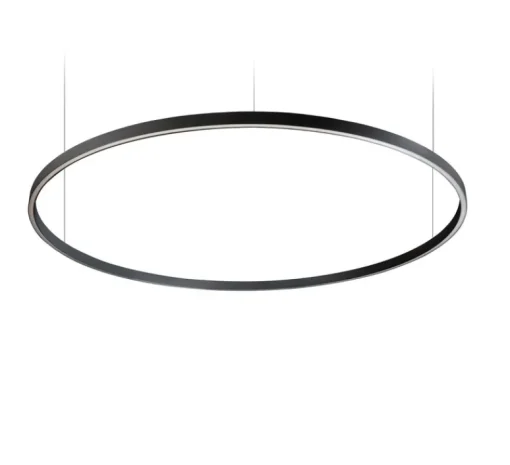 Suspension*Ilti Luce Suspension, Zirkol Circle, Downlight, , IP40, LED, dim, DALI, 4000K, 6154 lm, Ø200cm, H5cm - noir mat