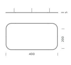 Suspension*Ilti Luce Suspension, Zirkol Square Q , , IP40, LED, dim, 2700K, 9430 lm, L400cm, H5cm - noir