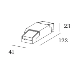 Transformateur*Wever&Ducré Transformateur, Driver, 5W, 250mA 220-240VAC | 50-60Hz | 13-26V, Phase-cut, L6,9cm, H2,2cm -