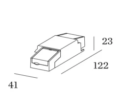 Transformateur, 500mA 7W dim, phase-cut, blanc, L12.2cm, H2.3cm - Wever & Ducré