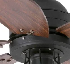 Plafonnier & Spot*Faro Ventilateur de plafond lumineux, Chicago, , Ø90cm, H46cm - Noir