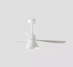 Plafonnier & Spot*Faro Ventilateur lumineux, Amelia L Cone, , LED, dim, 2700 - 4350 - 6000K, 1300 lm, Ø132cm, H43cm - blanc