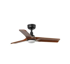 Plafonnier & Spot*Faro Ventilateur lumineux, Heywood S, , LED, 2700-4000-6000K, 480 lm, Ø90cm, H27cm - noir, noyer