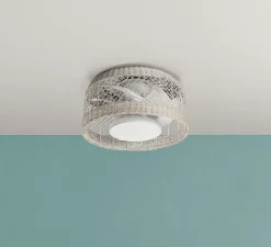 Plafonnier & Spot*MDC Ventilateur lumineux, Ibiza, été/hiver, , LED, dim, 3000 / 4000 / 6000K, 2400 lm, Ø61,2cm, H28,8cm - blanc, rotin blanc