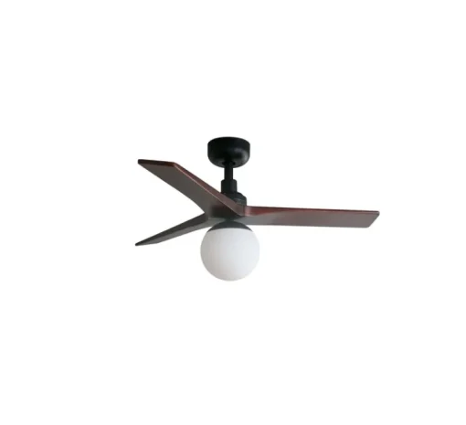 Enfants|Plafonnier & Spot*Faro Ventilateur lumineux, KLIM S, foncé, Ø92,5cm, H40,8cm - noir, noyer