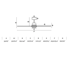 Plafonnier & Spot*Faro Ventilateur lumineux, LANTAU, , LED, 3000k, 900 lm, Ø132cm, H33cm - nickel mat, pin