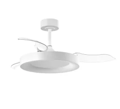 Plafonnier & Spot*MDC Ventilateur lumineux, Lisboa, été/hiver, , LED, dim, 3000 / 4000 / 6000K, 5500 lm, Ø106,5cm, H48,5cm - blanc mat