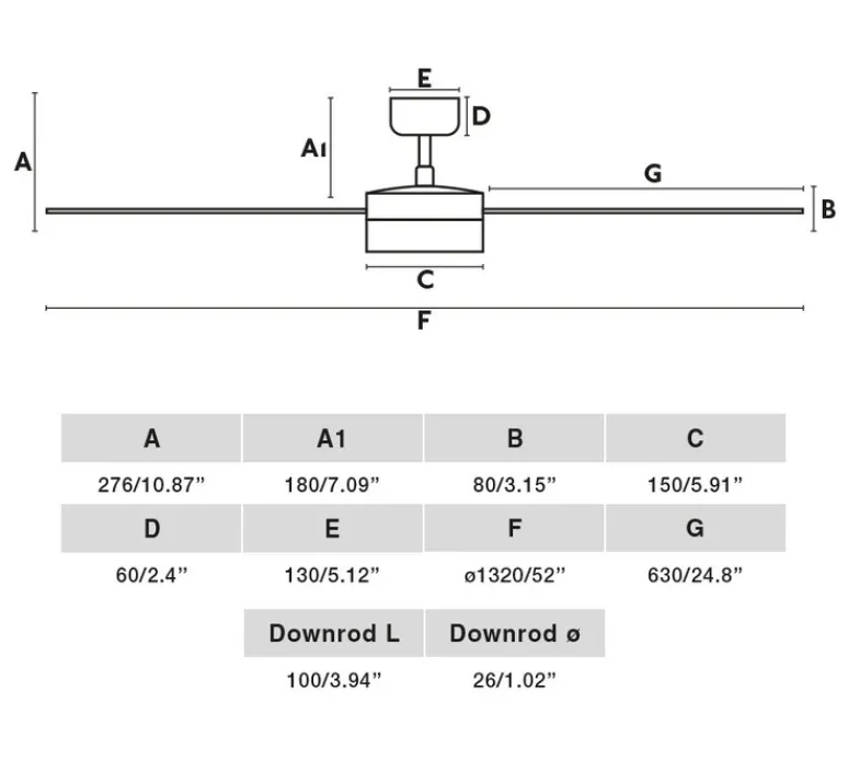 Plafonnier & Spot*Faro Ventilateur lumineux, Rudder, , LED, dim, 2700 - 4350 - 6000K, 1300 lm, Ø132cm, H34cm - blanc, frêne