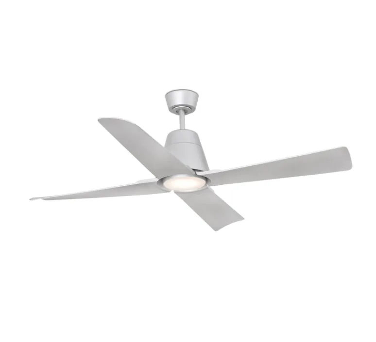 Plafonnier & Spot*Faro ventilateur lumineux, TYPHOON, été/hiver, DC Motor, , IP44, LED, 3000K, 900lm, Ø127cm, H39cm - gris